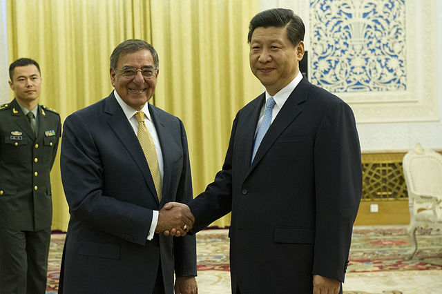 "Leon Panetta and Xi Jinping in Beijing, Sept. 19, 2012" by DoD photo by Erin A. Kirk-Cuomo